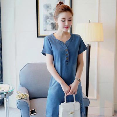ĐẦM JEAN SUÔNG XẺ TÀ ĐÍNH 3 NGÔI SAO - NJ227